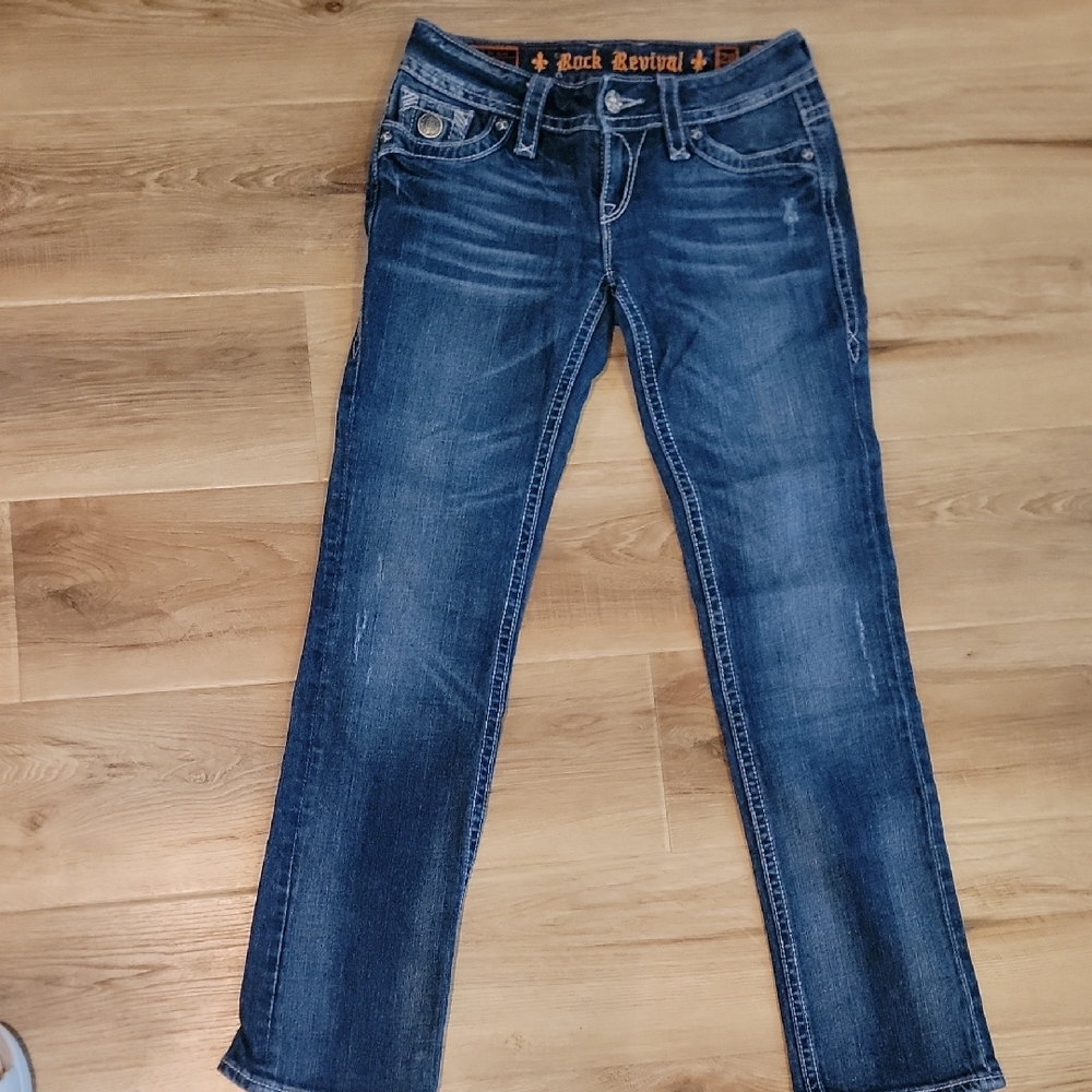 Rock Revival Women's Dark Blue Straight Leg Jeans